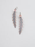 Banksia Pingle Pollen Dot Earrings – Etched Copper, Grey