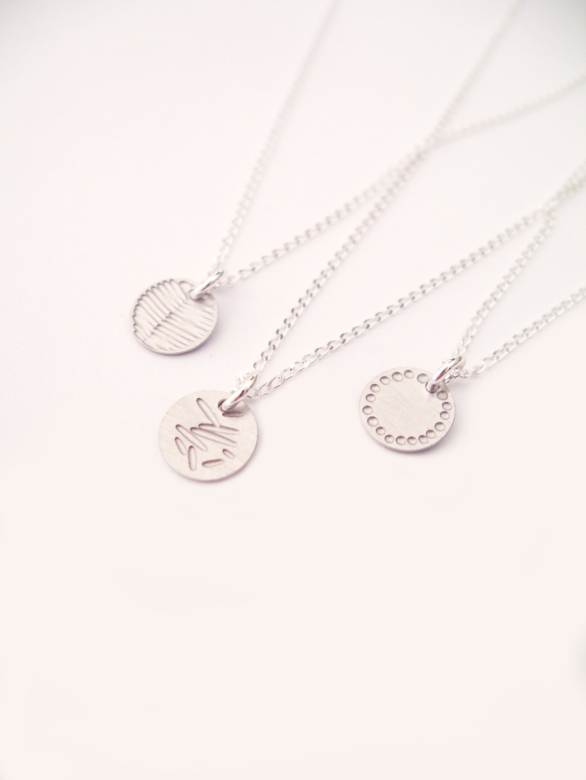 Wattle Dot Necklace – Etched Stainless Steel