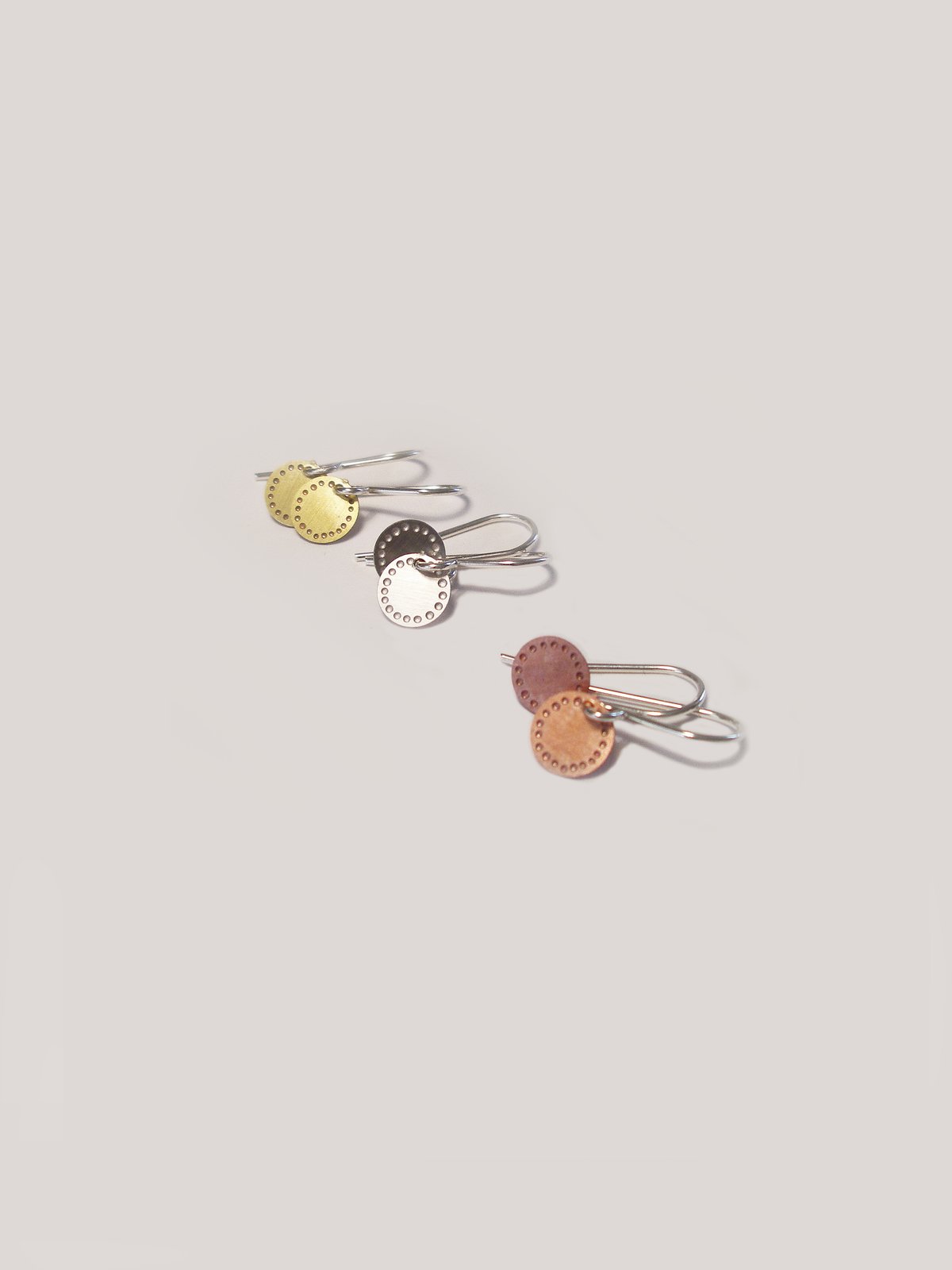 Blossom Dot Earrings – Etched Brass