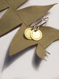 Blossom Dot Earrings – Etched Brass