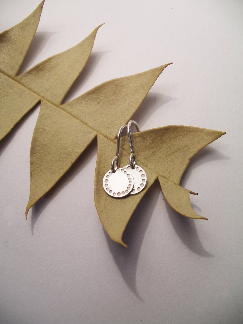 Blossom Dot Earrings – Etched Stainless Steel