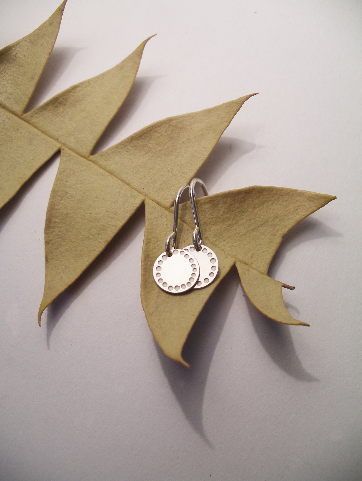 Blossom Dot Earrings – Etched Stainless Steel