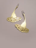 Flora Gum Blossom Earrings - Etched Brass