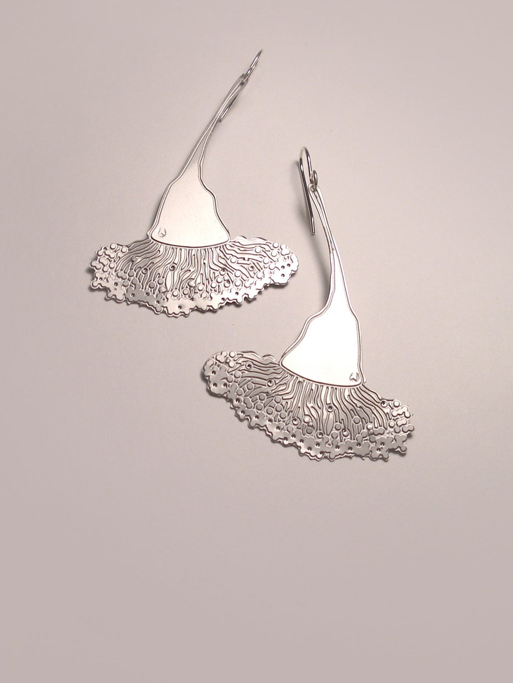 Flora Gum Blossom Earrings - Etched Stainless Steel