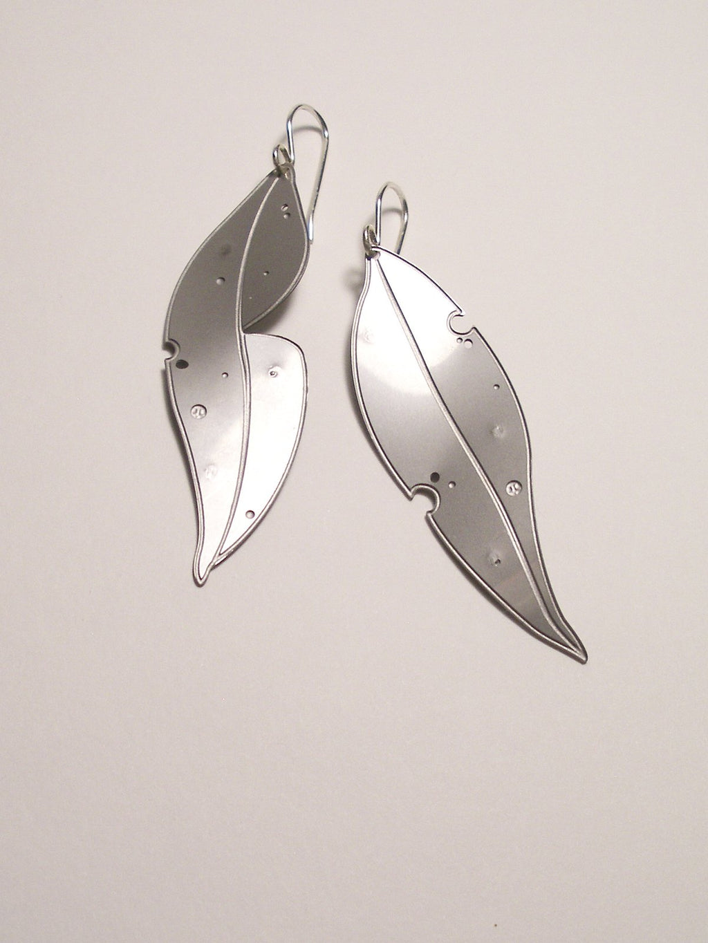 Gum Leaf Earring - Etched Stainless Steel