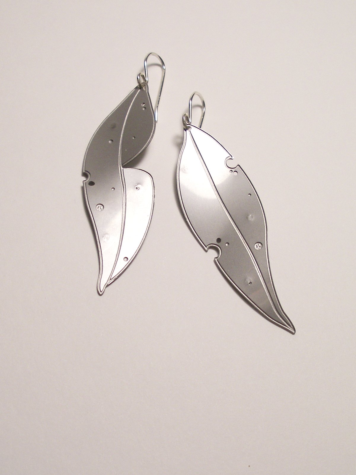 Gum Leaf Earring - Etched Stainless Steel