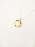 Blossom Dot Necklace – Etched Brass