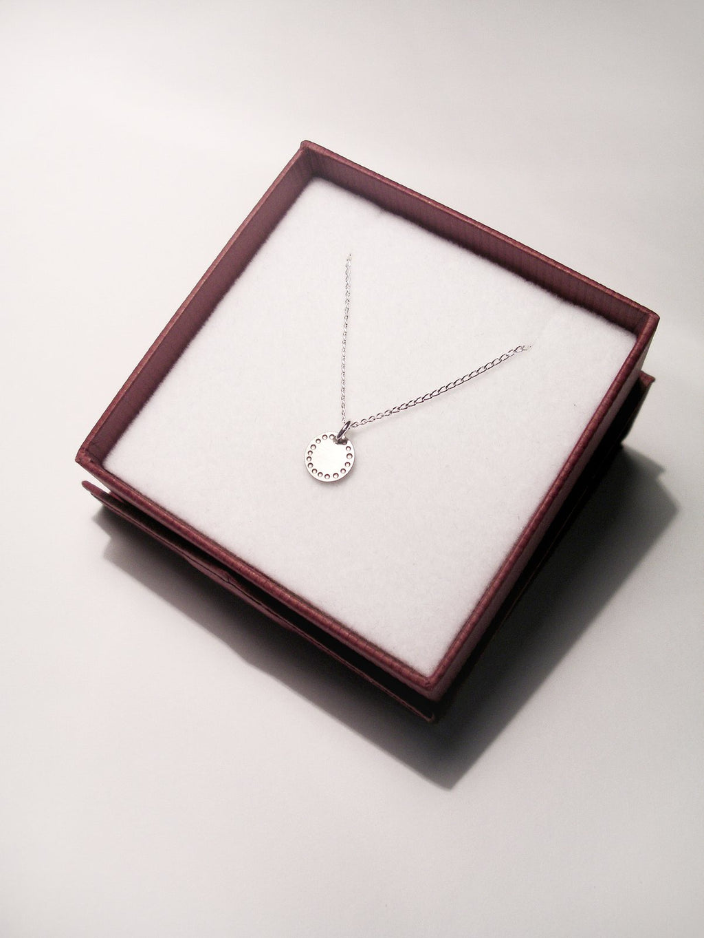 Blossom Dot Necklace – Etched Stainless Steel