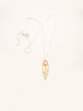 Gum Dot Blossom Necklace - Etched Brass and Copper