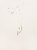 Gum Dot Blossom Necklace - Etched Stainless Steel and Brass